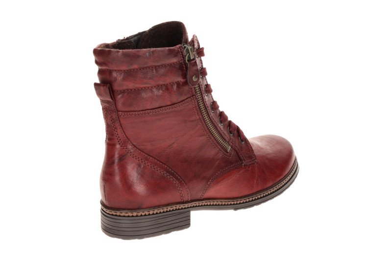 Gabor Fashion Stiefelette rot Glattleder Used Look 8023.02.004