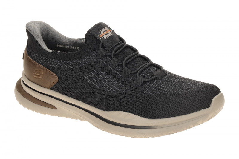 Skechers Norlan Slipper Schuhe schwarz grau Slip-Ins 211207