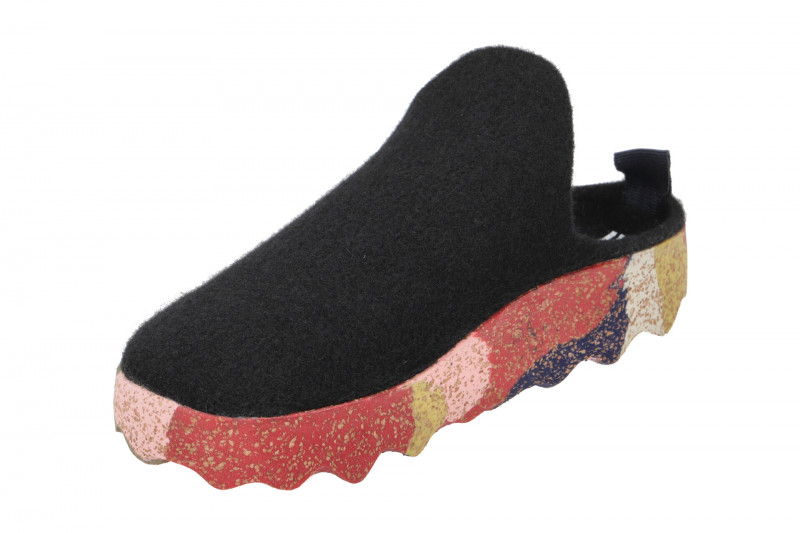 Asportuguesas Come Pantoletten Damen schwarz Mono Felt