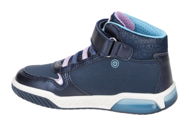 Geox Inek Lama Schuhe dunkelblau Blinker Kinderschuhe J16ASC