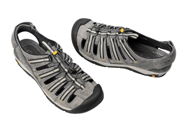 Clarks Virtic Run - Herren Sandale - grau