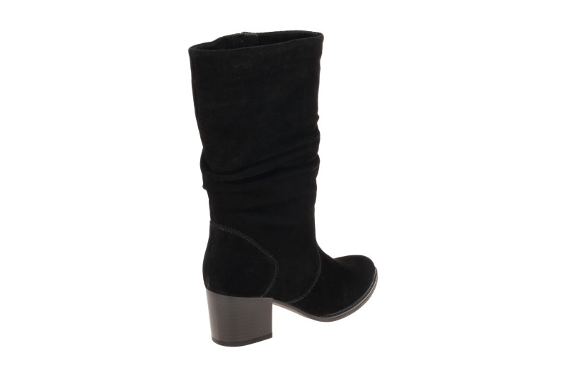 Gabor Stiefel schwarz Mid Rise gerafft 8041.02.003