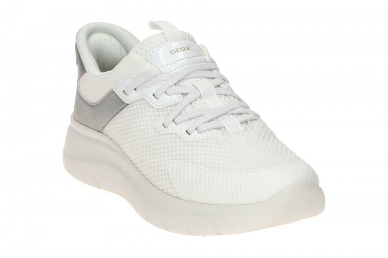 Geox Plummery Schuhe Slipper weiß silber Damen FASTin D670JB