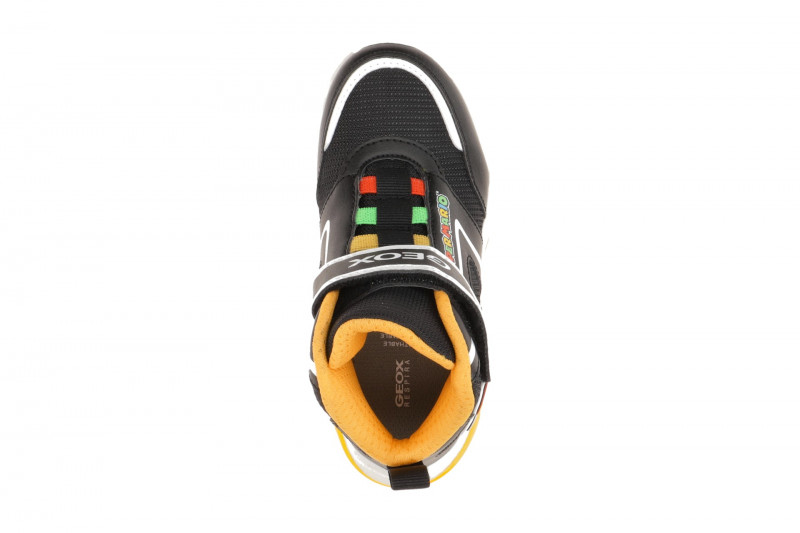 Geox Kinder Schuhe schwarz gelb Super Mario J46LBJ