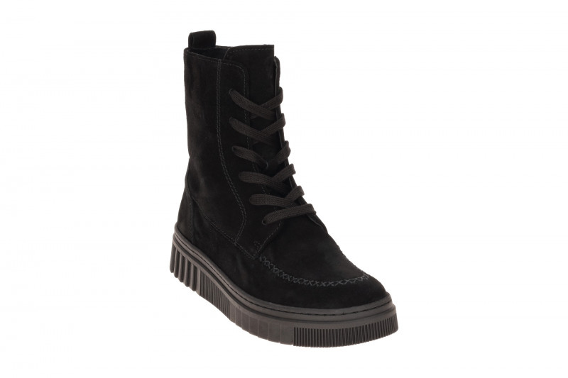 Gabor Stiefel schwarz Lace Up Boots Velour 8008.04.001
