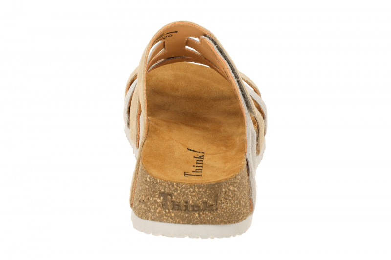 Think Koak Pantolette beige grau