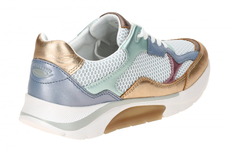 Gabor RollingSoft Schuhe weiß kombi Glitzer Metallic 66.926.61
