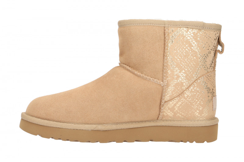 UGG Stiefel braun gold Classic Mini Metallic Snake