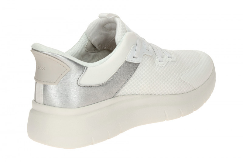 Geox Plummery Schuhe Slipper weiß silber Damen FASTin D670JB