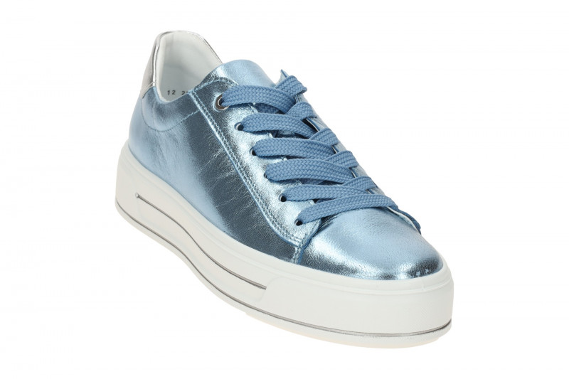 ARA Canberra Plateau Schuhe sky blau metallic H-Weite 12-23003