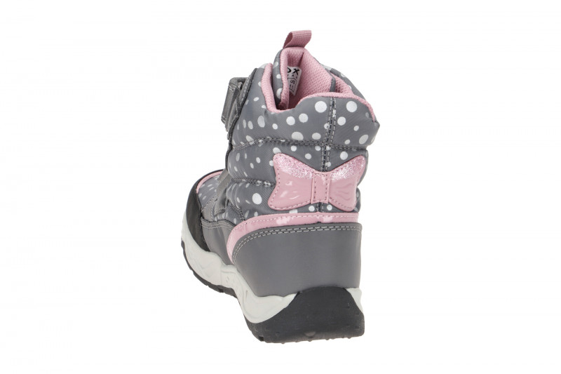 Geox SENTIERO Kinder Stiefel grau rosa Warmfutter J26FVC