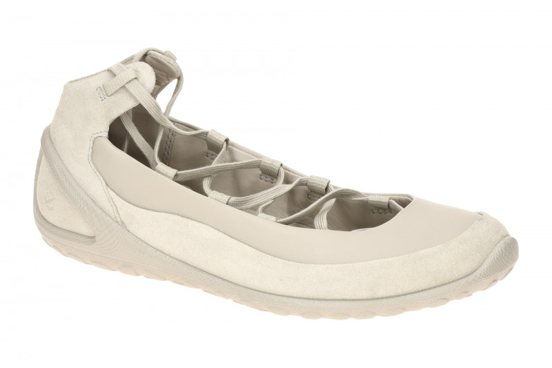 Ecco Biom Lite Schnür Ballerina Schuhe grau gravel 802453