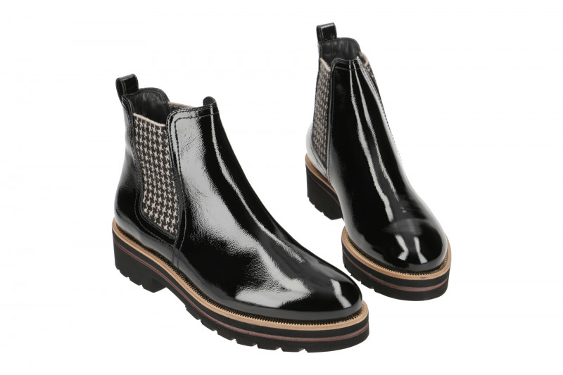 Paul Green Chelsea-Stiefelette schwarz Lack 9654