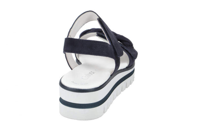 Gabor Plateau Sandale blau Velour 24.625.16