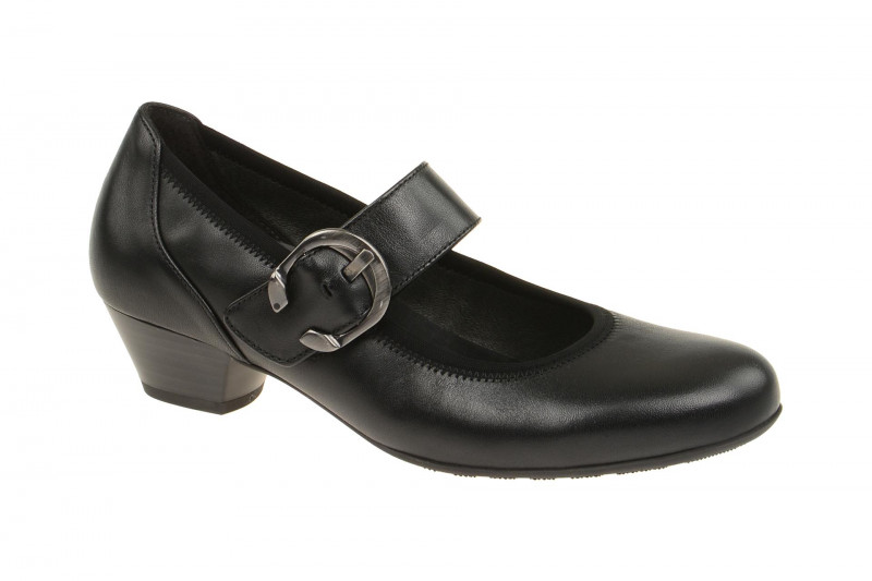 Gabor comfort Riemchen Pumps schwarz H-Weite