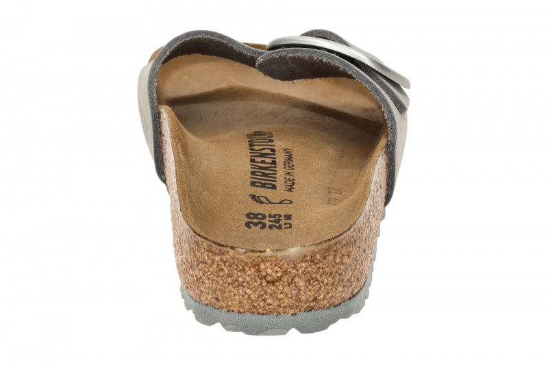 Birkenstock Madrid Big Buckle Pantolette grau Normal-Weit 1021707