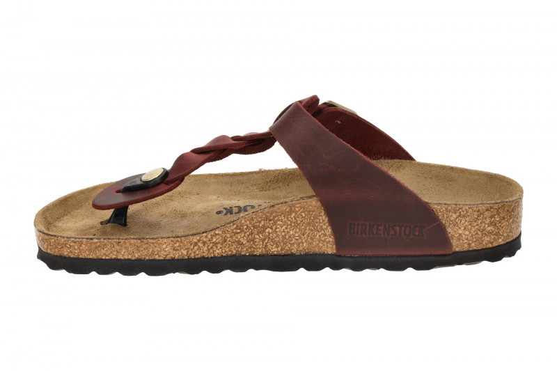 Birkenstock Gizeh Braided Pantolette dunkelrot SCHMAL 1027930
