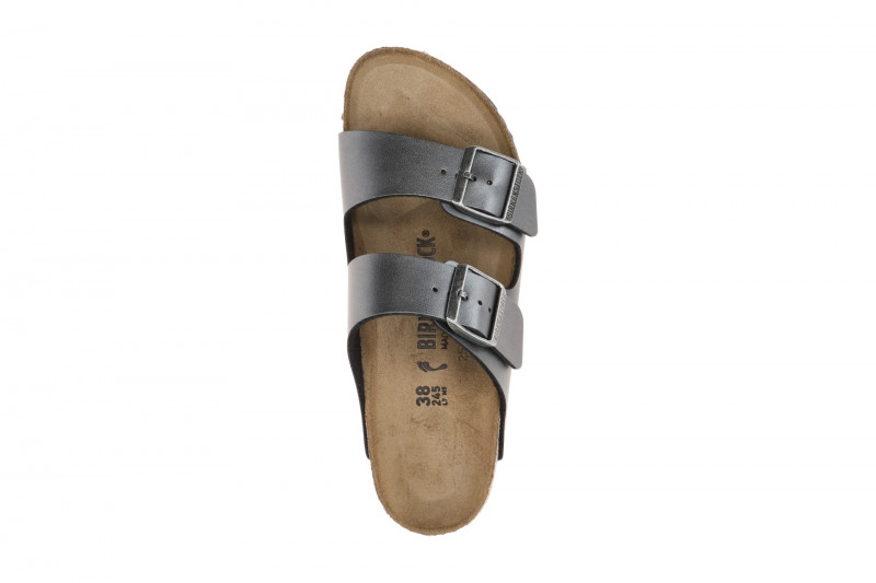 Birkenstock Arizona Pantolette schwarz metallic SCHMAL 1029224