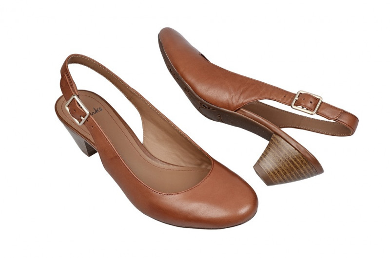 Clarks Sling Pumps Treva Abstract - braun