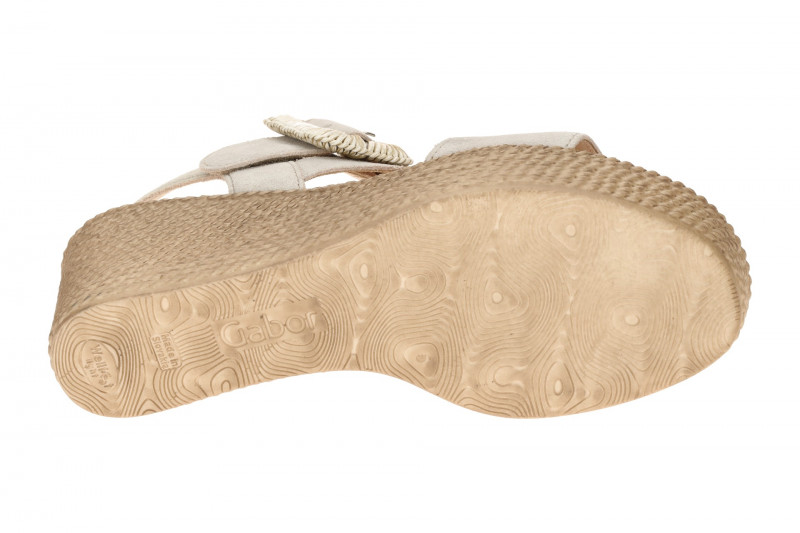 Gabor Wedges Keil Sandale grau Velour 84.771.12