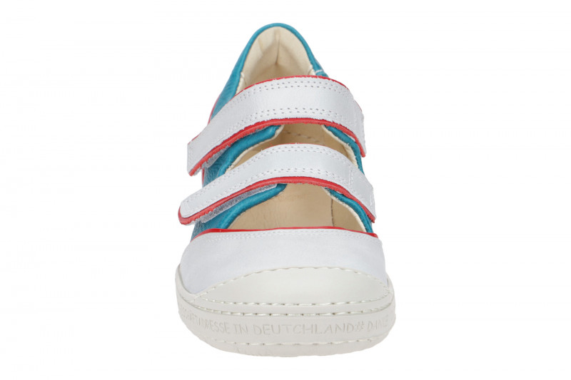 Eject Dass Schuhe weiß blau Klett Slipper 20954