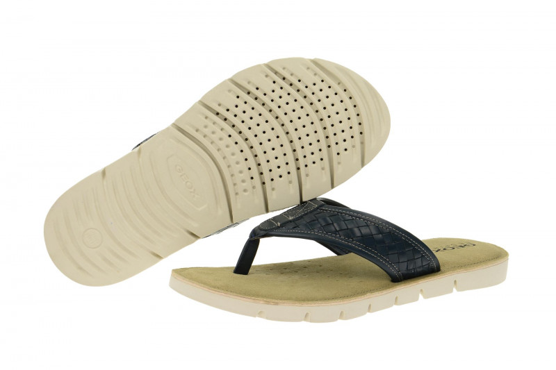 Geox Respira Glenn A Zehentrenner Pantolette in dunkelblau