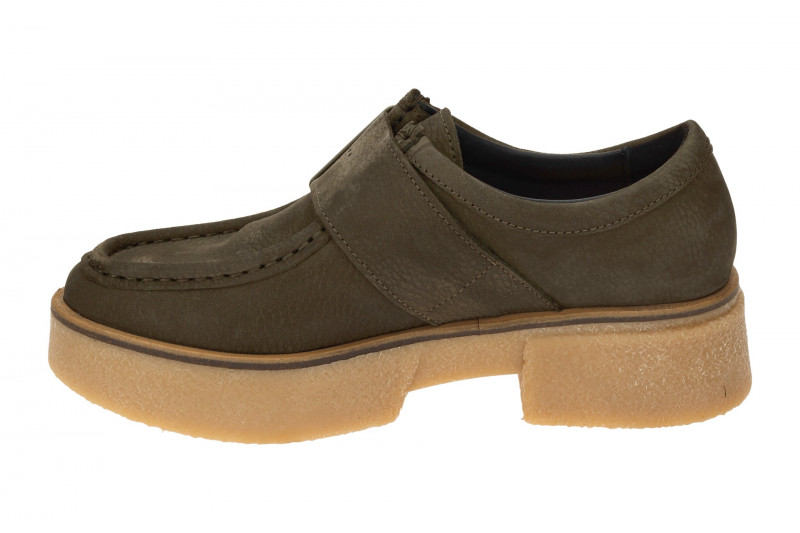 Clarks Linoso Monk Schuhe Mokassin grün Plateau 26178679