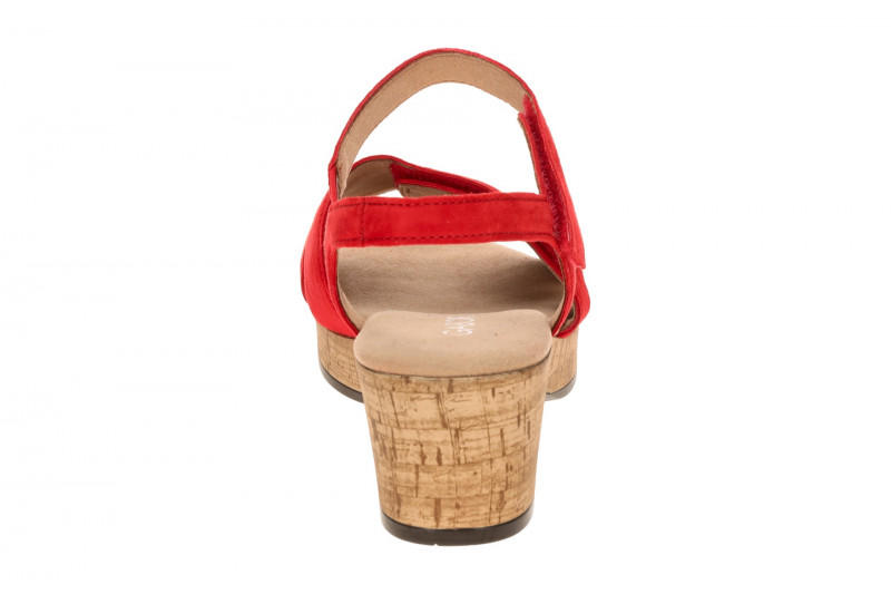Gabor Plateau Sandalette rot Velour 82.072.38
