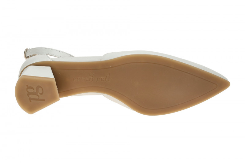 Paul Green Riemchen Pumps weiß pearl Seidenmatt Nappa 3820