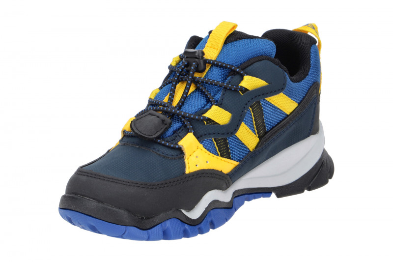 Geox Montrack Kinderschuhe blau gelb Wasserdicht J26HBB