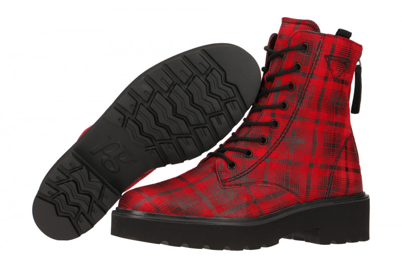 Paul Green Stiefel rot Karo 9581