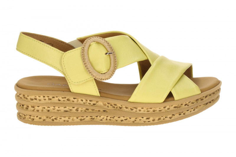 Gabor Plateau Sandale gelb Nappa 84.556.23