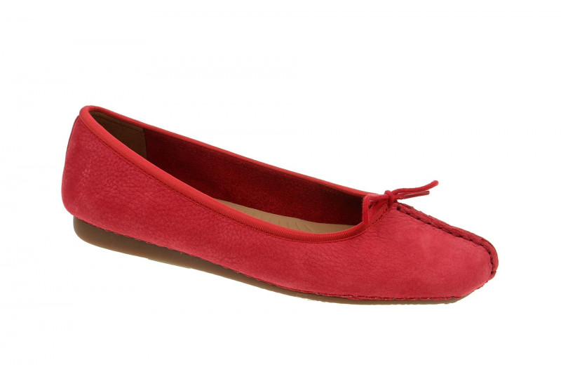 Clarks Freckle Ice Ballerinas rot Wildleder 26114044 4