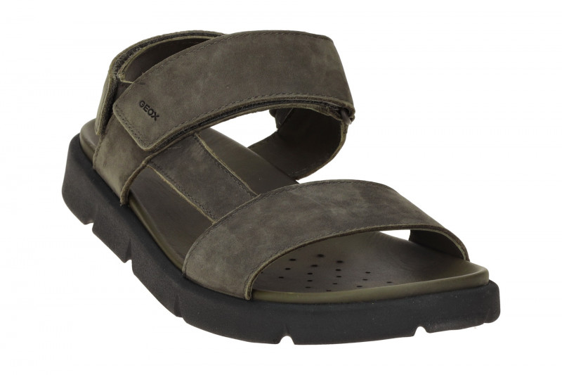 Geox Xand 2S Herren Sandalen dunkel-grün Nubuck U15BGB