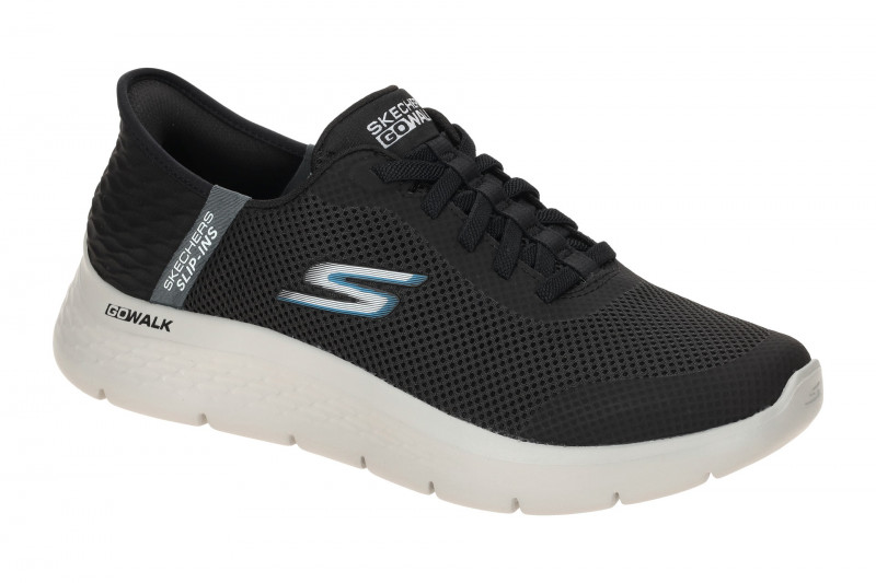 Skechers Go Walk Flex Schuhe schwarz grau SLIP-IN 216324