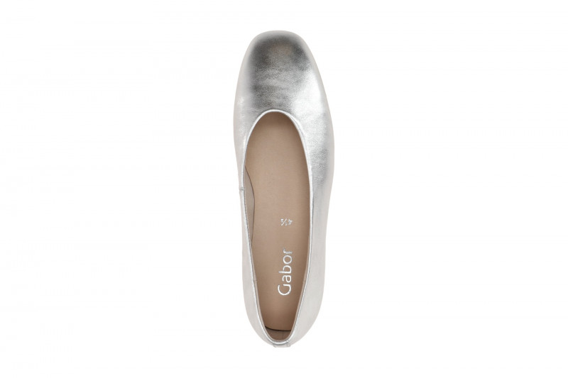Gabor Ballerina Schuhe silber grau metallic 84.140.61