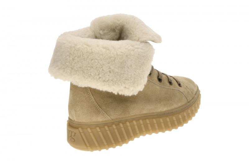 Paul Green Stiefel grain beige Warmfutter Fellkragen 5449