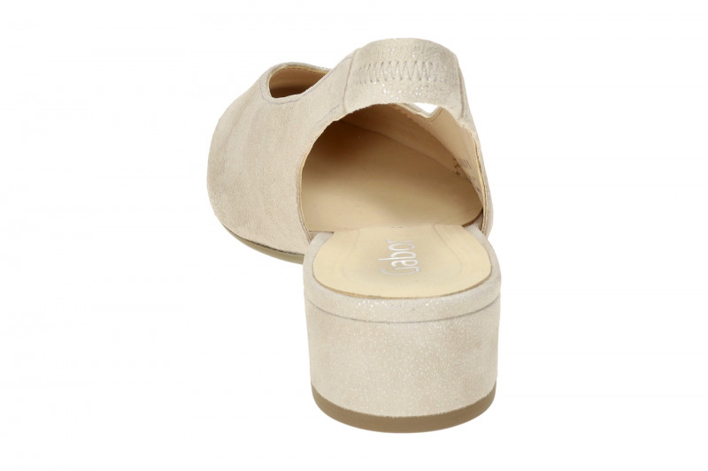 Gabor Sling Pumps beige Velour Glitzer 41.520.62
