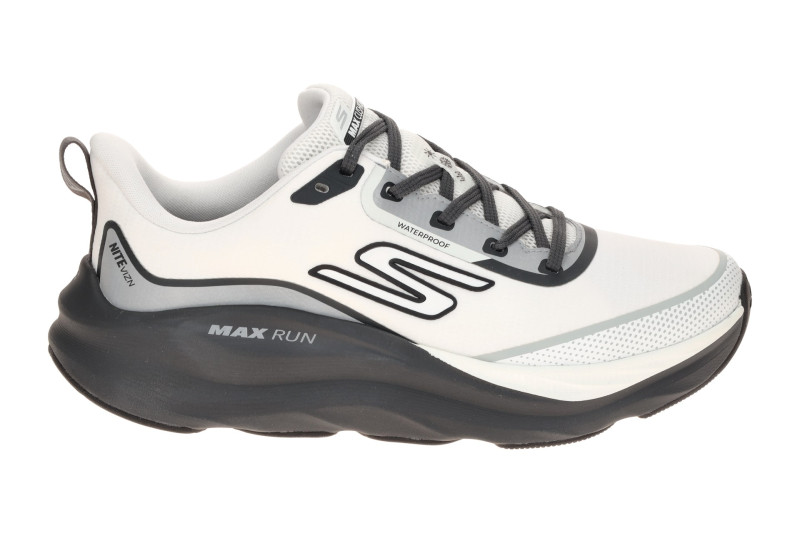 Skechers Max Run Schuhe weiß creme Sportschuhe Damen Waterproof