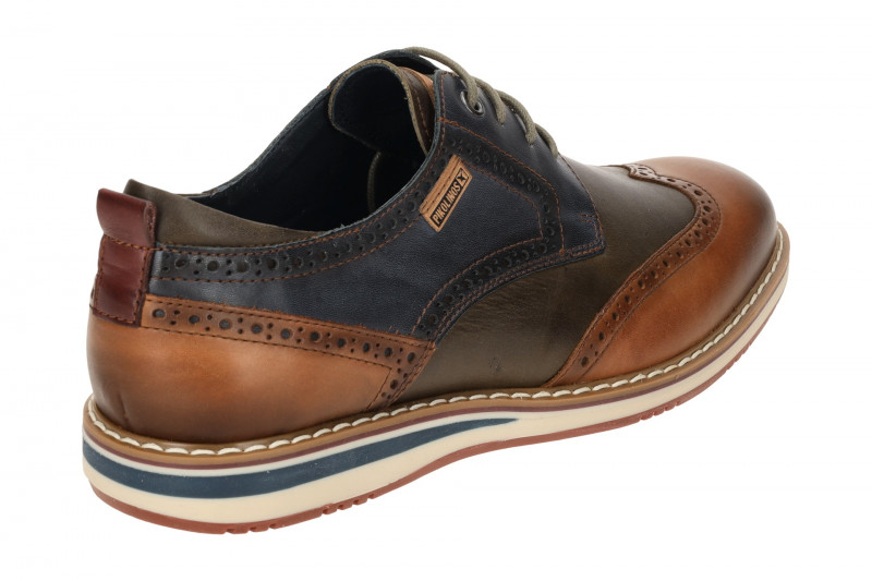 Pikolinos Avila Schuhe braun grün Herren Wingtips M1T-4191C1