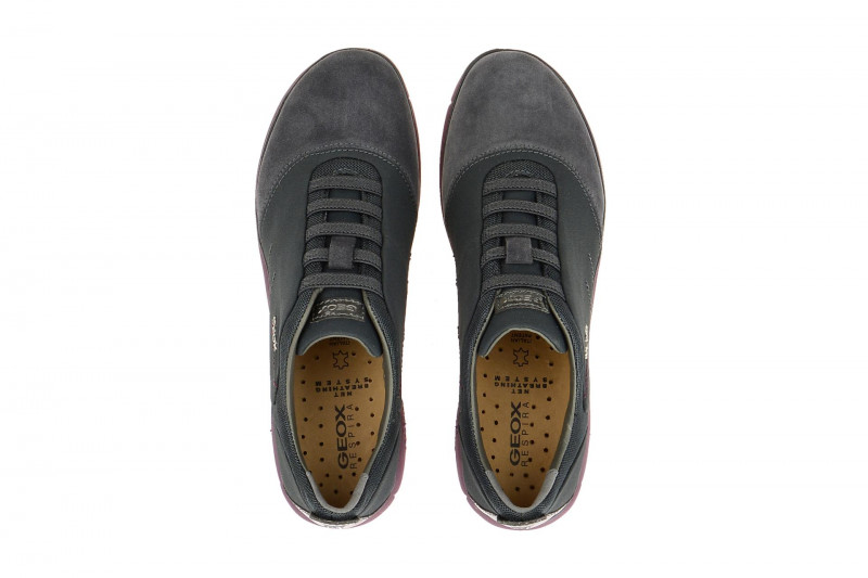 Geox Nebula Damen Slipper dunkel-grau lila