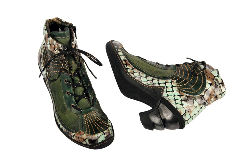 Eject Multy Stiefelette grün schwarz E-12660-V1