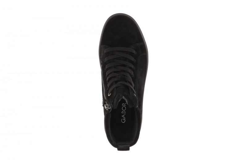 Gabor Mid-Sneaker Boots schwarz Velour 8008.01.012