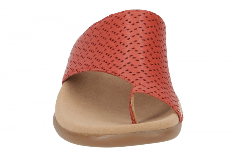 Gabor Zehentrenner Pantolette rot Nappa Stamp