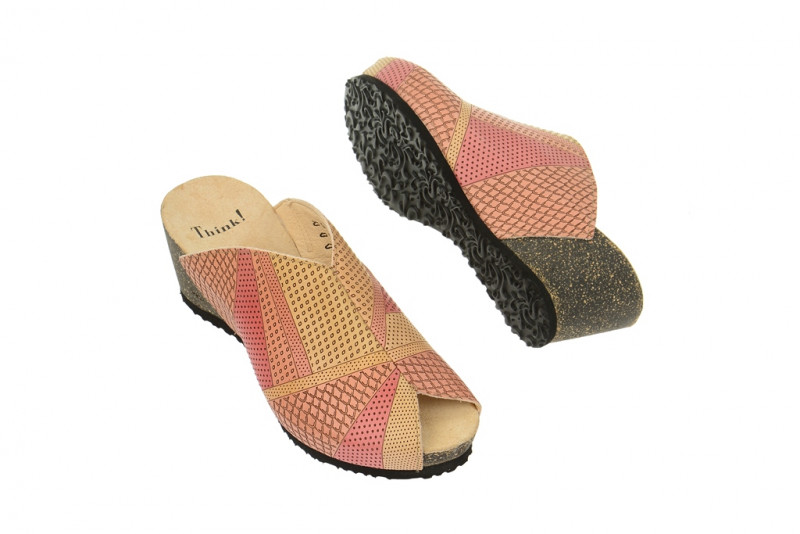 Think Zilli Pantolette gelb rot 2-82327-69