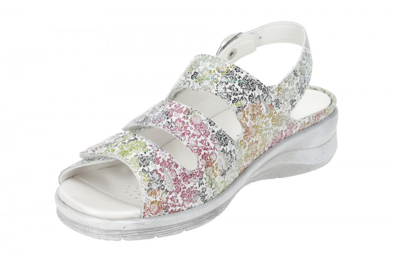 Waldläufer Merle Sandale offwhite floral M-Weite