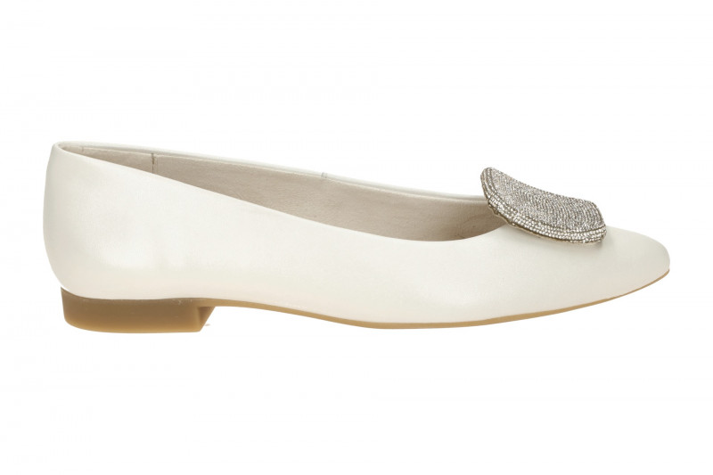 Paul Green Ballerinas weiß Seidenmatt Nappa 1181