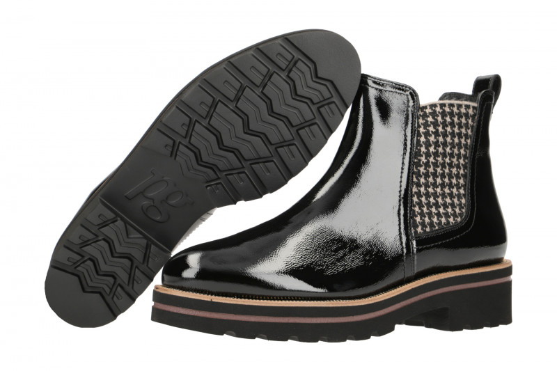 Paul Green Chelsea-Stiefelette schwarz Lack 9654