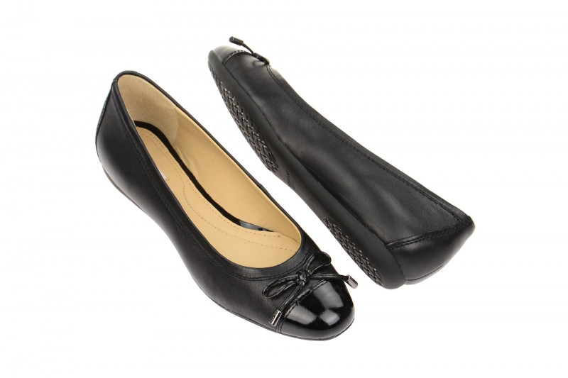 Geox Lola Ballerina schwarz Leder mix