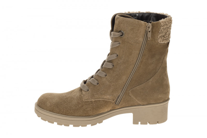 Gabor Stiefelette braun Velour Woll-Kragen 71.771.14